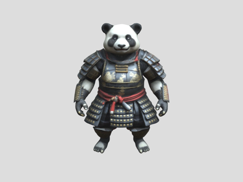  熊猫武士3d模型 