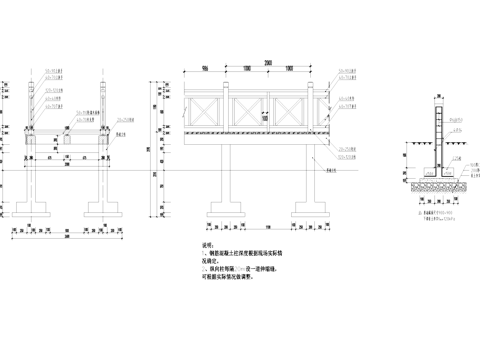 防腐木栈道景观节点大样CAD施工图cad施工图