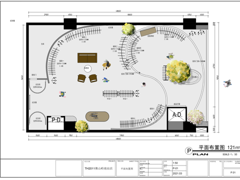 男装女装服装店cad施工图