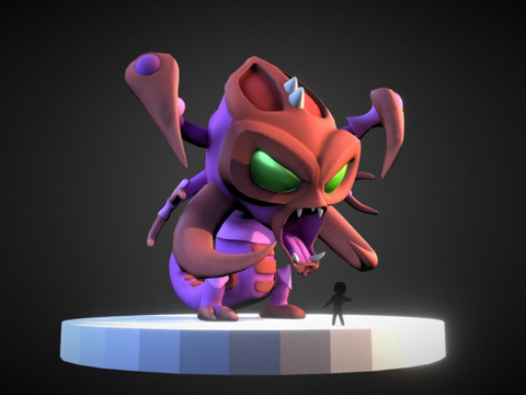  小科加斯哈哈3d模型 