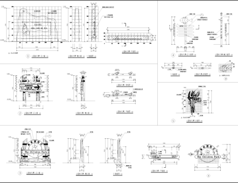 儿童公园游乐设施景观CAD施工详图集cad施工图