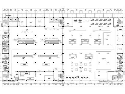 厂房平面图 印刷厂生产车间工业建筑cad施工图