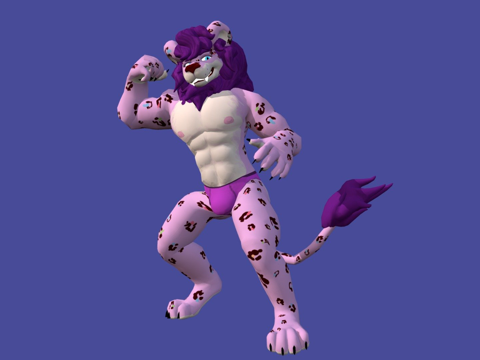  追逐狮子委托3d模型 