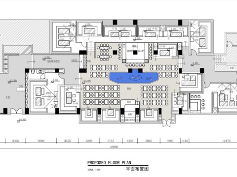 酒吧 KTV会所 最新平面施工图设计cad施工图