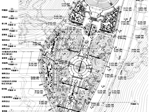 宫廷花园公园景观规划平面CAD施工图cad施工图
