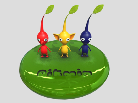  皮克敏红蓝黄3d模型 