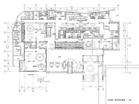 高档娱乐会所 最新平面施工图设计cad施工图