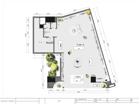 艾凸男装女装服装专卖店cad施工图