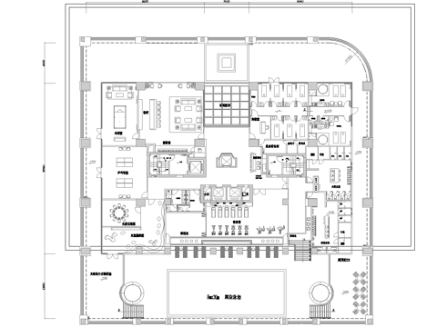 高档娱乐会所 最新平面施工图设计cad施工图