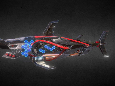  机器鲨鱼3d模型 