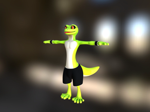  壁虎和VTuber虚拟形象3d模型 