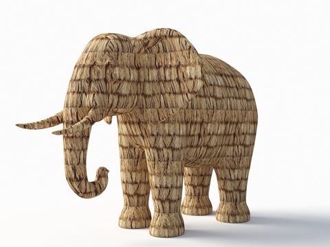  茅草雕塑 动物雕塑 农田雕塑 农田拍照打卡 农场雕塑 农场动3d模型 