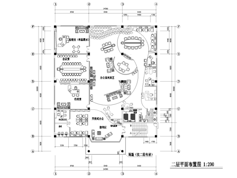 全屋定制办公家具展厅 最新平面施工图设计cad施工图