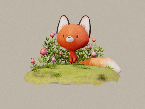  劳雷西卢斯的狐狸3d模型 