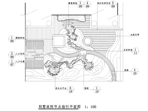 别墅小庭院景观CAD施工图集cad施工图