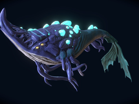  赞加尔鲸3d模型 