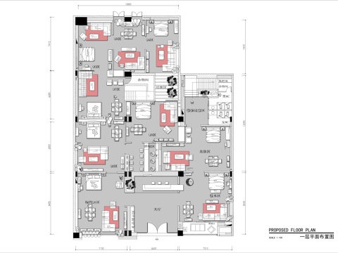 全屋定制家具展厅 最新平面施工图设计cad施工图