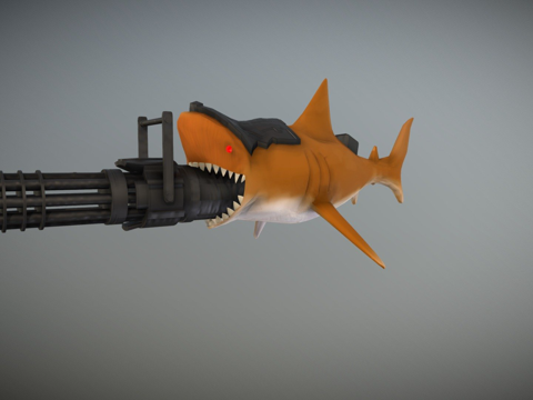  泰拉瑞亚迷你鲨3d模型 