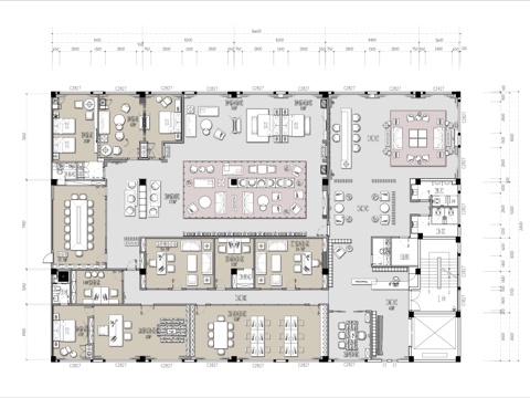 全屋定制家具展厅 最新平面施工图设计cad施工图
