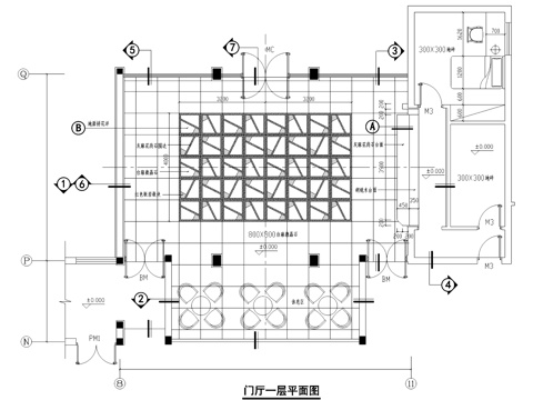 宾馆门厅室内装饰CAD施工图集cad施工图