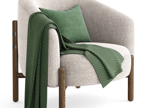  现代单人椅子3d模型 