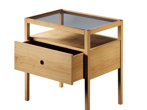  Ethnicraft橡木纺锤床头柜3d模型 