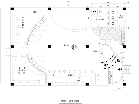 酒吧舞厅室内装饰CAD施工图集cad施工图