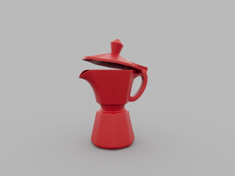  现代风格咖啡壶3d模型 