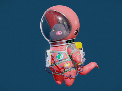  又一位猫宇航员3d模型 