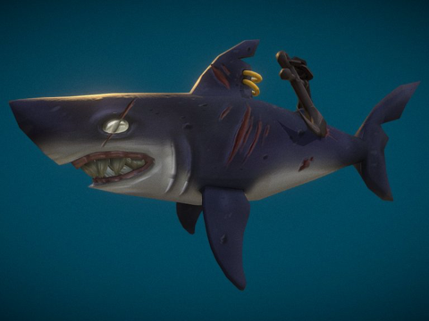  安科尔大白鲨3d模型 