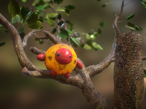  怪物自然奥斯卡创意3d模型 