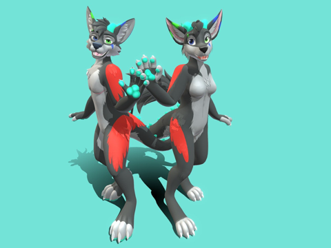  芬弗拉克斯头像2022与2019对比3d模型 