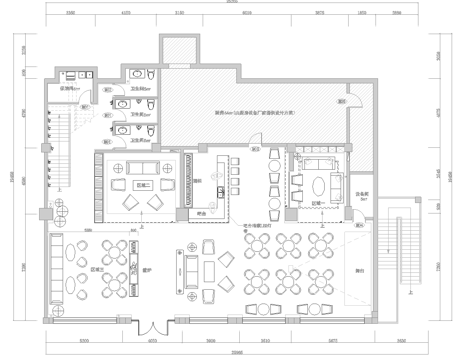 复古酒吧 最新全套施工图设计cad施工图