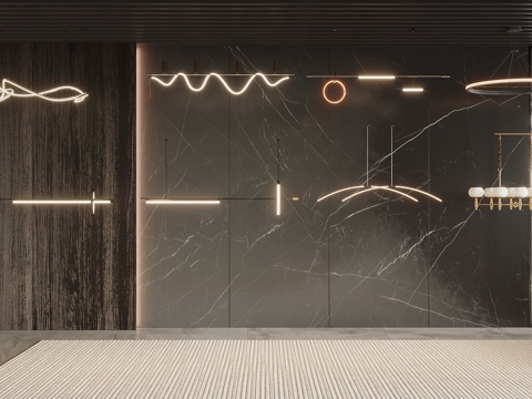  吊灯 吊灯组合 客厅吊灯 餐厅吊灯 书房吊灯3d模型 