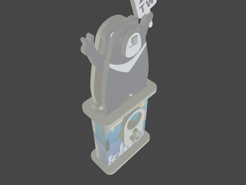  MC001台湾黑熊3d模型 