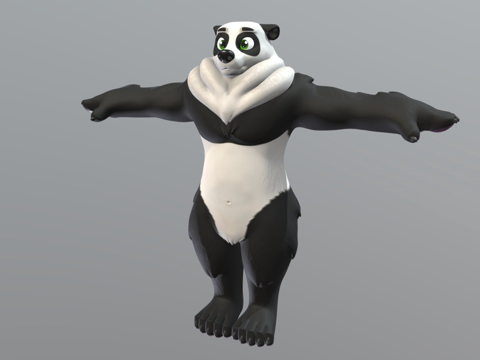  熊与VTuber头像3d模型 