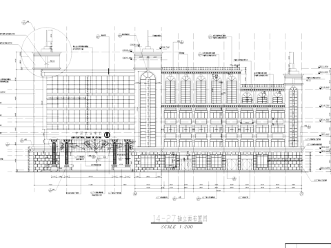中国农业银行办公楼建筑CAD施工图集cad施工图