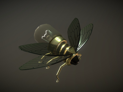  蜜蜂灯泡3d模型 