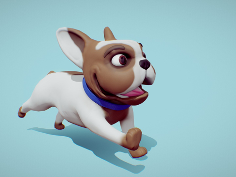  法国斗牛犬3d模型 