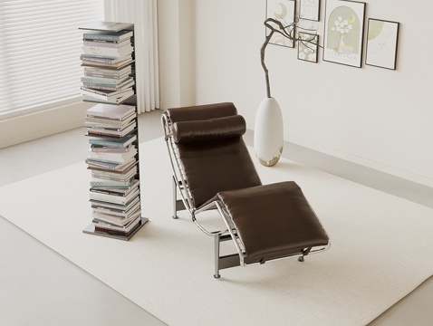  现代风摇椅 休闲椅 躺椅 书架3d模型 