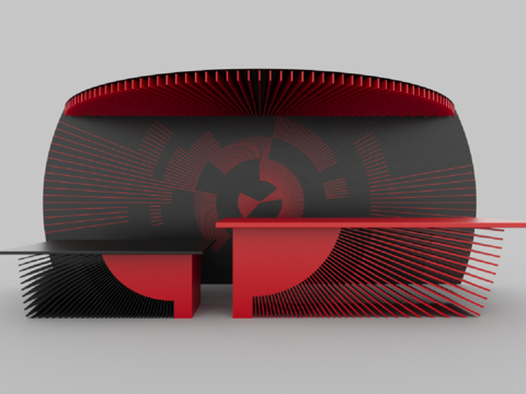  现代风格接待台3d模型 