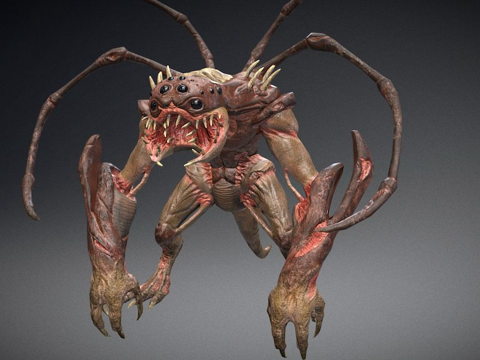  科幻 蜘蛛蜥蜴 生物  静态姿势马科里迪尔保罗克里马尔迪3d模型 