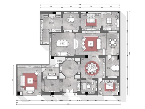 全屋定制家具展厅 最新平面施工图设计cad施工图