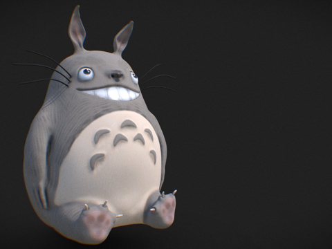  龙猫我的第一个Zbrushv.33d模型 