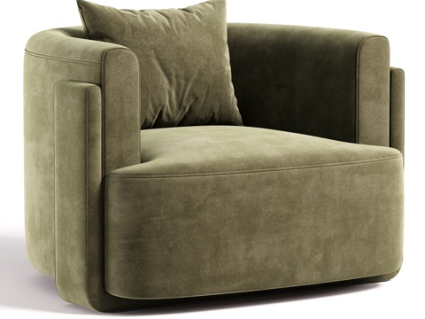  现代单人沙发3d模型 