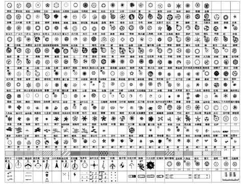 百种CAD平面树图例图块合集施工图cad施工图