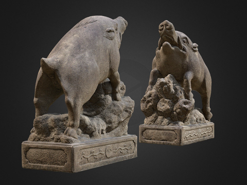  守护野猪京都御所3d模型 