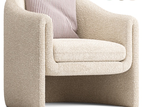  现代单椅3d模型 