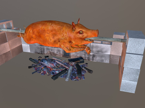  叉烧3d模型 