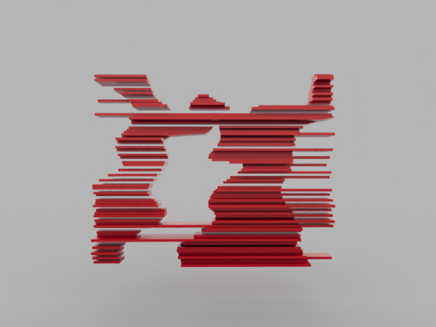  现代风格雕塑3d模型 